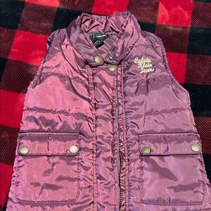 Calvin Klein Jeans Kids Purple/Burgundy Quilted Vest